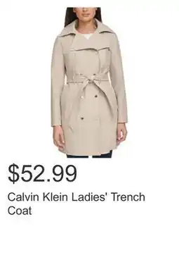 Costco Calvin Klein Ladies' Trench Coat offer