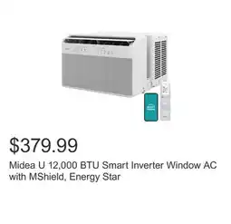 Costco Midea U 12,000 BTU Smart Inverter Window AC with MShield, Energy Star offer