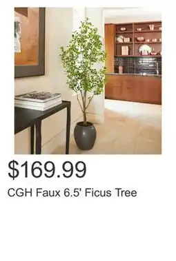 Costco CGH Faux 6.5' Ficus Tree offer