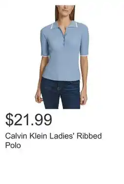 Costco Calvin Klein Ladies' Ribbed Polo offer