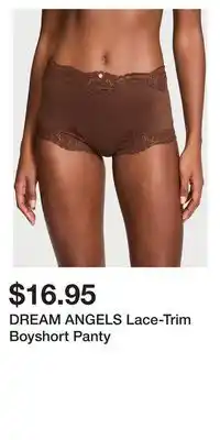 Victoria's Secret DREAM ANGELS Lace-Trim Boyshort Panty offer