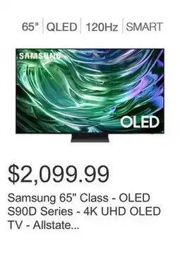 Costco Samsung 65 Class - OLED S90D Series - 4K UHD OLED TV - Allstate 3-Year Protection Plan Bundle Included For 5 Years of Total C offer