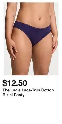 Victoria's Secret The Lacie Lace-Trim Cotton Bikini Panty offer