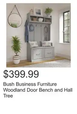Costco Bush Business Furniture Woodland Door Bench and Hall Tree offer