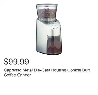 Costco Capresso Metal Die-Cast Housing Conical Burr Coffee Grinder offer