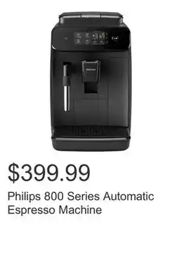 Costco Philips 800 Series Automatic Espresso Machine offer