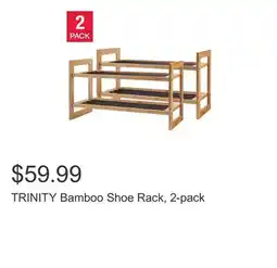 Costco TRINITY Bamboo Shoe Rack, 2-pack offer