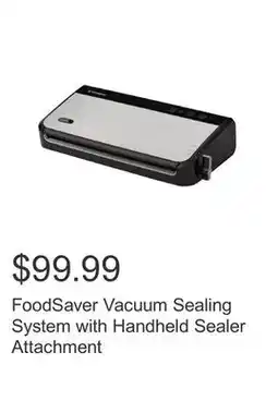 Costco FoodSaver Vacuum Sealing System with Handheld Sealer Attachment offer