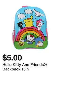 Five Below Hello Kitty And Friends Backpack 15in offer