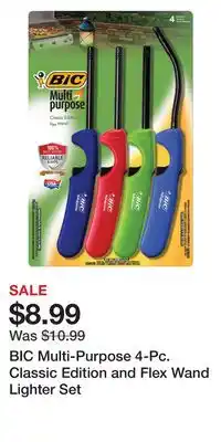 BJ’s BIC Multi-Purpose 4-Pc. Classic Edition and Flex Wand Lighter Set offer