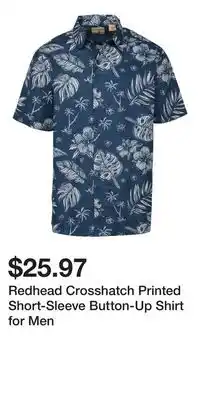 Cabela's Redhead Crosshatch Printed Short-Sleeve Button-Up Shirt for Men offer