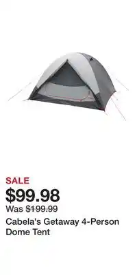 Cabela's Cabela's Getaway 4-Person Dome Tent offer