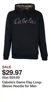 Cabela's Cabela's Game Day Long-Sleeve Hoodie for Men offer