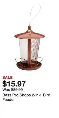 Cabela's Bass Pro Shops 2-in-1 Bird Feeder offer