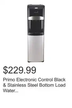 Costco Primo Electronic Control Black & Stainless Steel Bottom Load Water Cooler offer