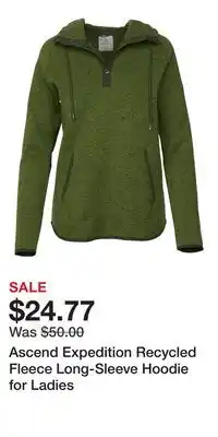 Cabela's Ascend Expedition Recycled Fleece Long-Sleeve Hoodie for Ladies offer