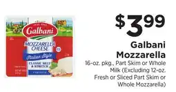 ShopRite Mozzarella offer