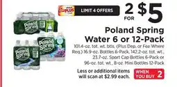 ShopRite Water 6 or 12-Pack offer