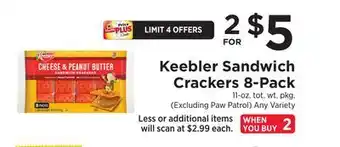 ShopRite Keebler Sandwich Crackers 8-Pack offer