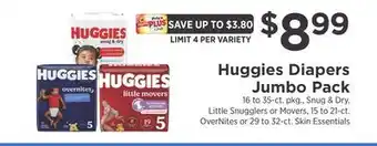 ShopRite Huggies Diapers Jumbo Pack offer