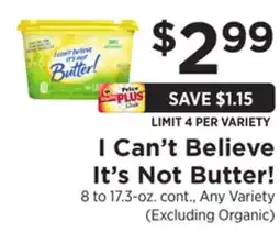ShopRite I Can't Believe It's Not Butter! offer