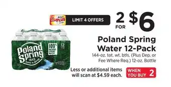 ShopRite Poland Spring Water 12-Pack offer