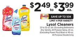 ShopRite Lysol Cleaners offer