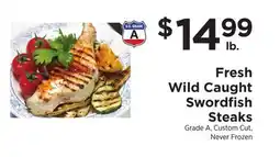 ShopRite Fresh Wild Caught Swordfish Steaks offer