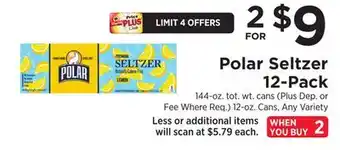 ShopRite Polar Seltzer 12-Pack offer