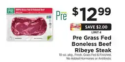 ShopRite Grass Fed Boneless Beef Ribeye Steak offer