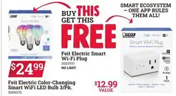 Ace Hardware Feit Electric Color-Changing Smart WiFi LED Bulb 3/Pk offer