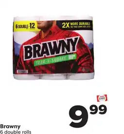 Weis Markets Brawny 6 double rolls offer