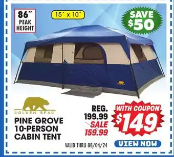 Big 5 Golden Bear Pine Grove 10-Person Cabin Tent offer