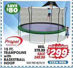 Big 5 Propel 15' Trampoline with Basketball Hoop offer