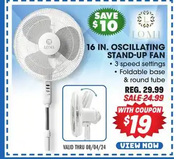Big 5 LOMI 16 Oscillating Stand Up Fan offer