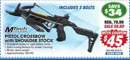 Big 5 MTech USA Pistol Crossbow with Shoulder Stock offer