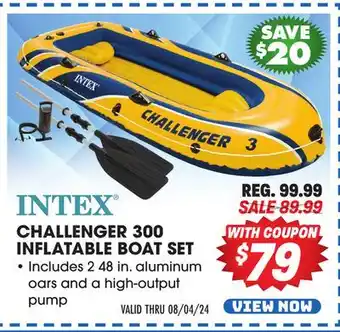 Big 5 Intex Challenger 300 Inflatable Boat Set offer