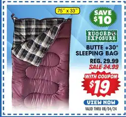 Big 5 Rugged Exposure Butte +30 Sleeping Bag offer