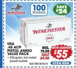 Big 5 Winchester USA .45 ACP Pistol Ammunition - 100-Round Value Pack offer