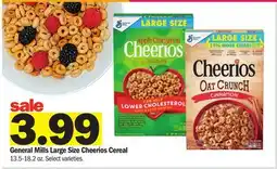 Meijer General Mills Large Size Cheerios Cereal offer