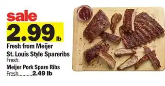 Meijer Fresh from Meijer St. Louis Style Spareribs offer