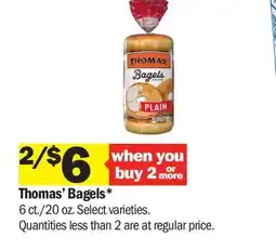 Meijer Thomas' Bagels offer