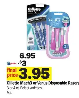 Meijer Gillette Mach3 or Venus Disposable Razors offer
