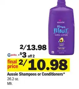Meijer Aussie Shampoos or Conditioners offer