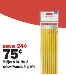 Meijer Meijer 8 Ct. No. 2 Yellow Pencils offer