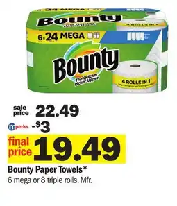 Meijer Bounty Paper Towels offer