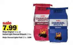 Meijer Meijer Original 16 lbs. or Instant Light Charcoal Briquets 12 lbs offer