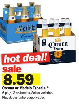 Meijer Corona or Modelo Especial offer