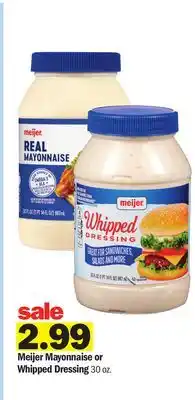 Meijer Meijer Mayonnaise or Whipped Dressing offer