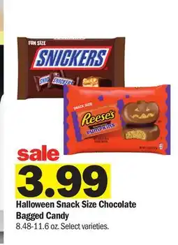 Meijer Halloween Snack Size Chocolate Bagged Candy offer
